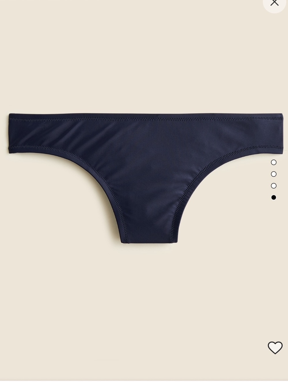 J. Crew Classic Full Coverage Navy Blue Bikini Bottoms XS